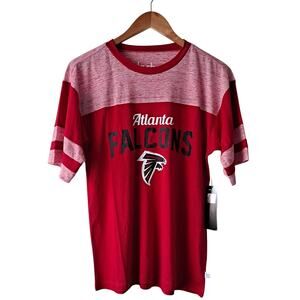 NFL Touch Stadium Atlanta Falcons Graphic T-Shirt Top Red Womens Size Medium NWT